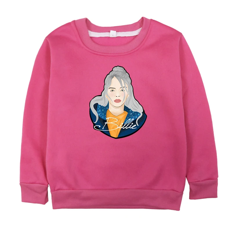 Hoodies 13 Свитшоты для маленьких девочек; детская осенне-зимняя теплая одежда для девочек; толстовка с капюшоном и длинными рукавами; костюм с принтом Billie Eilish для От 2 до 14 лет - Color: Hoodies 13