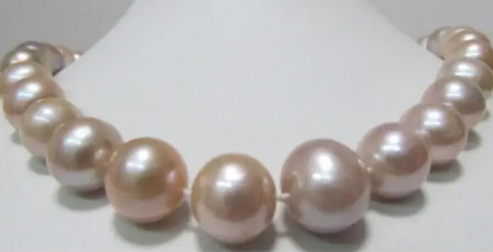 Jewelry Pearl Necklace 11-13MM SOUTH SEA NATURAL PINK PURPLE PEARL NECKLACE 18&quot Factory Wholesale price Women Gif Free Shipping |