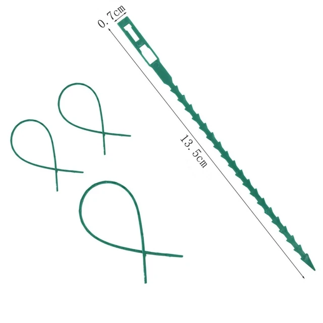 10/20 db 17 22 Cm Újrafelhasználható Kerti Kábelkötegek Növényi Tartó Cserjék Rögzítőfa Reteszelő Nylon Állítható Műanyag Szerszámok - Image 5