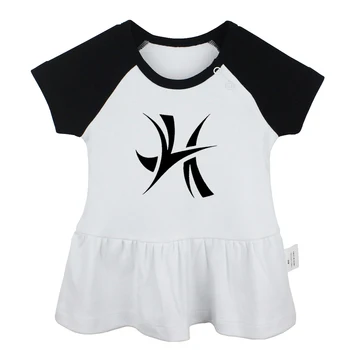 

Constellation Pisces Virgo Cancer Capricorn Symbol Tattoo Design Newborn Baby Girls Dresses Toddler Infant Cotton Clothes