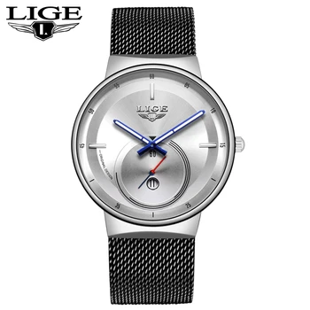 

LIGE Mens Watches Top Brand Luxury Fashion Business Quartz Watch Men Simple Waterproof Variety of styles Clock erkek kol saati