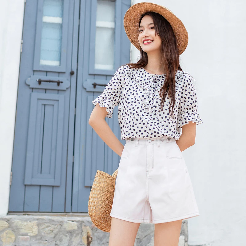 INMAN 2020 Summer New Arrival Concise Style All-match High Waist Buttons Hongkong Style Shorts INMAN 2020 Summer New Arrival Concise Style All-match High Waist Buttons Hongkong Style Shorts