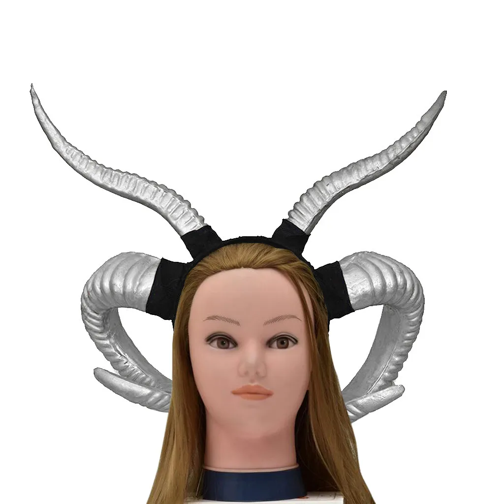 Ободок для волос овчина Рог повязка на голову аксессуар для волос Demon Evil Косплей головной убор на Хэллоуин Опора дропшиппинг#2