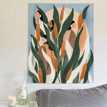 

Tropical Style Beauty Women Print Tapestry Wall Hanging Home Decor Pilyester Bedroom Carpet Decorative Rectangle Tapestry