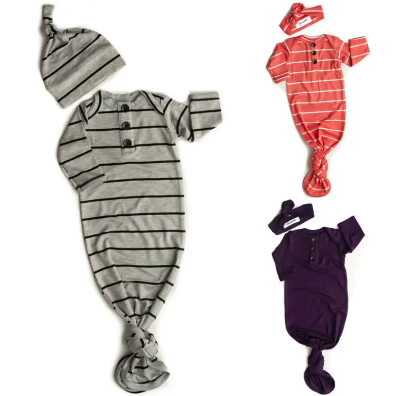 Pudcoco мягкая хлопковая для новорожденных детский спальный мешок Пеленать Обернуть малыша младенческой постельные принадлежности одежда шляпа комплект из 2 предметов