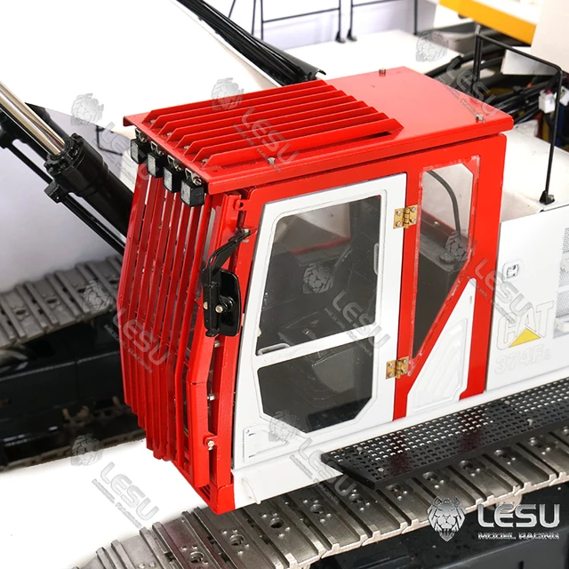 Metal Cabin Protective Fences Glass Safety for LESU 1/14 RC Hydraulic Carter 374 Excavator DIY Model Car 5