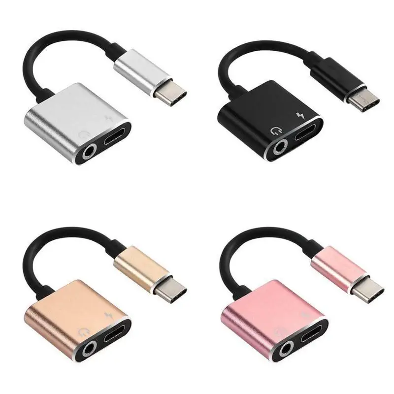 Тип C до 3,5 мм и зарядное устройство 2 в 1 аудио разъем для наушников USB C кабель адаптер конвертер