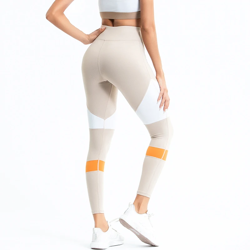 Women's Yoga Pants Fitness Stretch Sports Fashion Contrast Color Yoga Pants Gym Push-up Tracksuit Training Pants