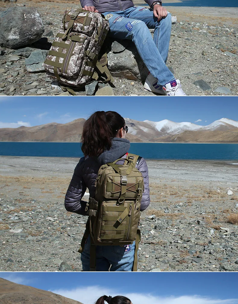 Открытый спортивный Многофункциональный камуфляжный рюкзак, армейские вентиляторы, альпинистская походная сумка на плечо, 3 P, тактический