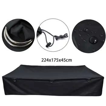 

Universal Cam per Trailer Cover 224*175*45cm Black Waterproof Travel Camping Travel Cover Black Rooftop Travel Cover