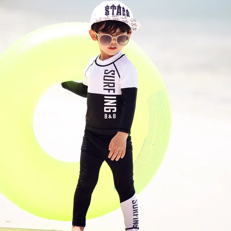 Children Swimwear Children's Long Sleeve Split Swimsuit