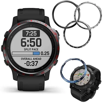 

For Garmin Fenix 6S 6SPro Watch Bezel Ring Styling Frame Adhesive Cover Anti Scratch Stainless Steel Case Smart watch accessorie