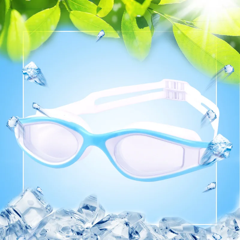 

For Both Men And Women Adult Goggles Plain Glass Anti-fog High-definition Swimming Goggles Fashion Streamlined Frame Comfortable