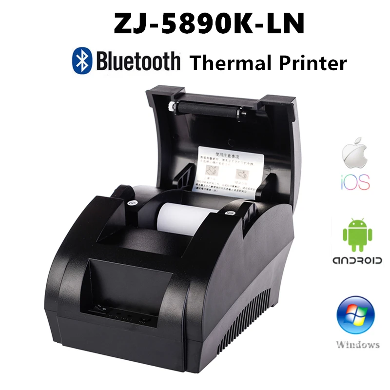 mini portable photo printer Pos  58mm Thermal Receipt Ticket Printer with Bluetooth USB Port For Mobile Phone Windows Supoort Cash Drawer sprocket mini printer