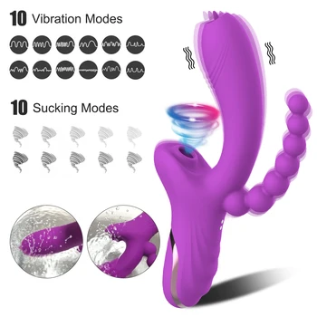 3 in 1 Clitoral Sucking Vibrator Female For Women Clit Clitoris Sucker Vacuum Stimulator Dildo Sex Toys Goods for Adults 18 2