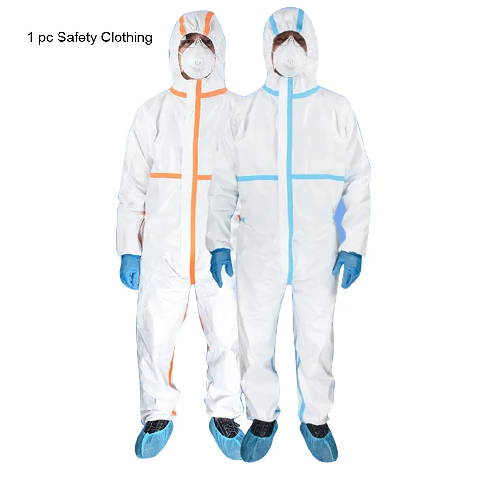 

Anti-epidemic Antibacterial Plastic Isolation Clothing Hooded Safety Clothing Labor Protection Breathable Protective Coverall