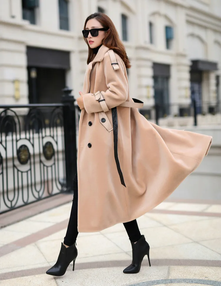 Пальто с натуральным мехом женская одежда Длинная зимняя куртка из овечьей шерсти меховые пальто и куртки для женщин Корейское манто Femme 88562