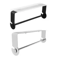 Практичная кухонная Клейкая Бумажная полка стойка модный держатель полка аксессуары для ванной комнаты из нержавеющей стали инструменты