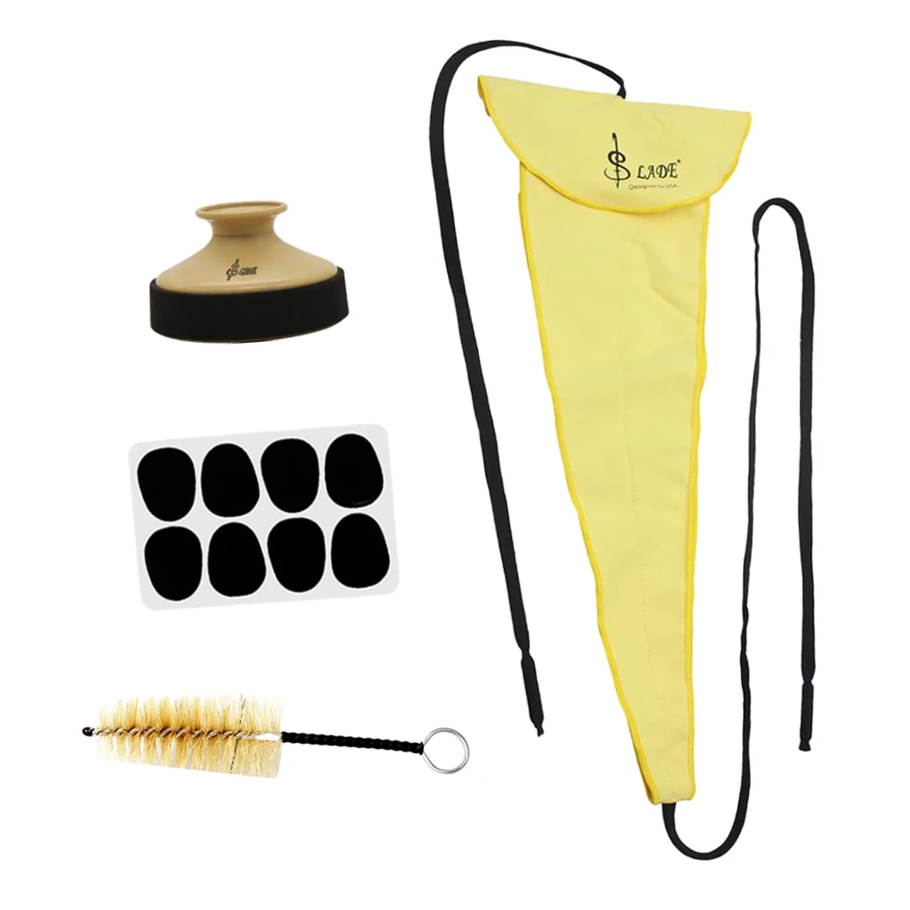 4 in 1 Saxophone Parts Passing Cloth Sax Mute Flute Head Brush