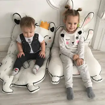 

Cartoon Baby Play Mats Crawling Carpet Animals Rabbit Raccoon Shape Quilted Kids Blanket Pad Children Bed Room Decor Nordic