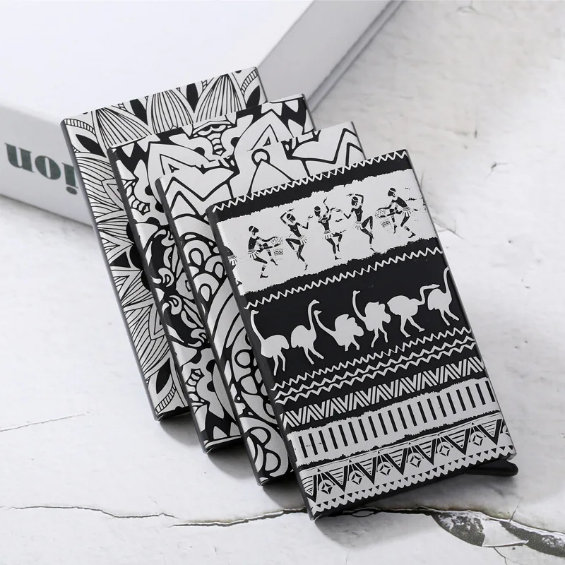 

Geometry Decorative Pattern RFID Creative Cool Fashion Fashion Aluminium Alloy Genus Credit Card Set Membership Card Clip Portab
