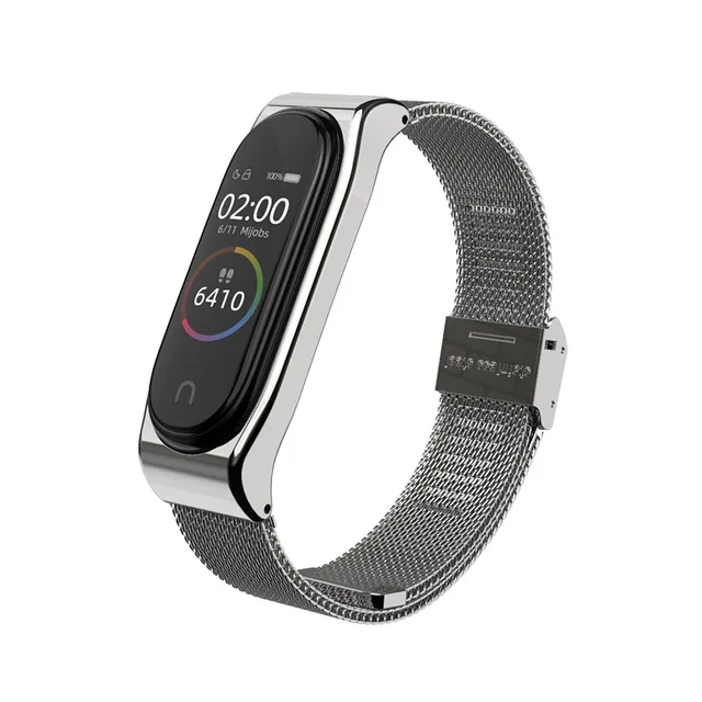 Normal Silver Последняя версия TF mi Band 3 4 ремешок металлический браслет из нержавеющей стали для Xiaomi mi 4 3 Ремешок Браслет mi Band 4 3 браслеты - Цвет: Normal Silver