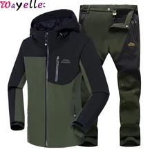 ^#Cheap Men Sweatsuit Tracksuit Men Winter Waterproof Fishing Outdoor Suit Men Softshell Fleece Hiking Camping Jacket + Pant Sets 5XL ^#Cheap Men Sweatsuit Tracksuit Men Winter Waterproof Fishing Outdoor Suit Men Softshell Fleece Hiking Camping Jacket + Pant Sets 5XL