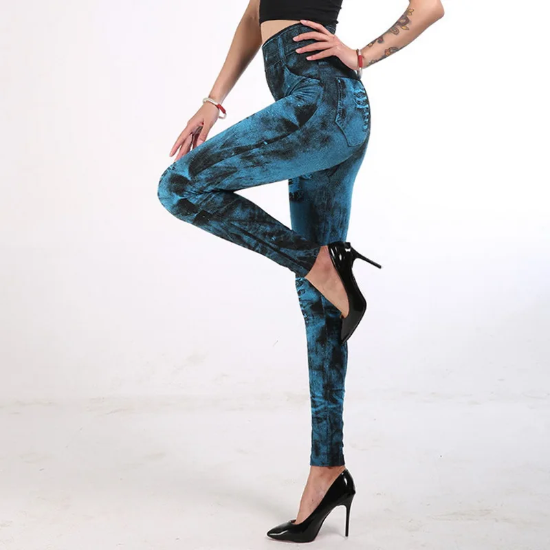 Женские джинсы с имитацией, повседневные обтягивающие леггинсы, джинсы, осенние модные бедра, колготки, узкие брюки, популярные женские брюки