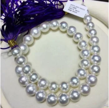 

noble jewelry classic round huge 12-14mm south sea white pearl necklace 14k