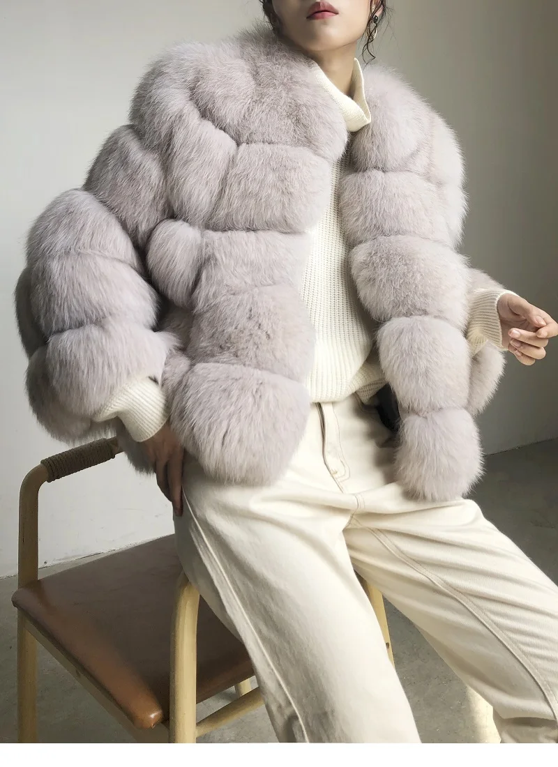 OFTBUY пальто с натуральным мехом зимняя куртка женская из натурального Лисьего меха Толстая теплая Уличная Повседневная женская верхняя одежда Корейский модный бренд