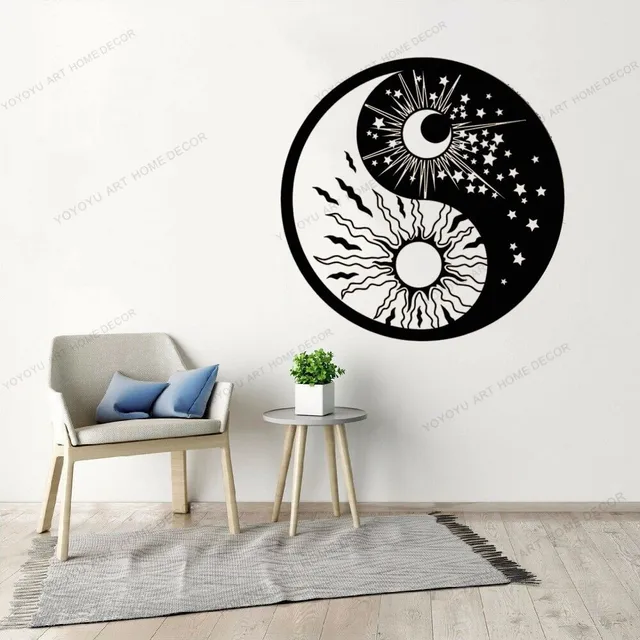 1135ig Details about   Vinyl Wall Decal Yin Yan Symbol Sun Moon Buddhism Stars Day Stickers