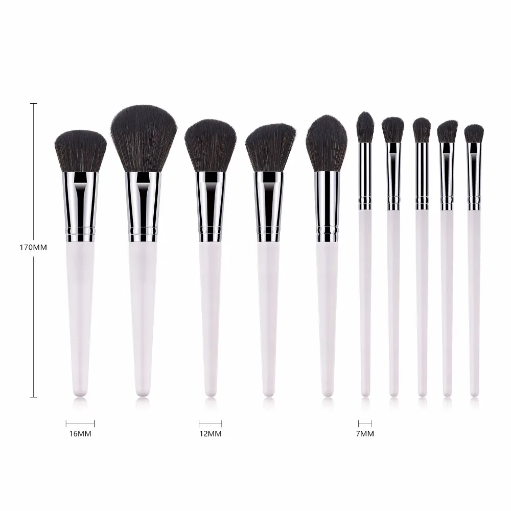 10pcs Makeup Brushes Synthetic-Natural Hair Maquiagem Professional Eyeshadow Foundation Beauty Makeup Tools For Face