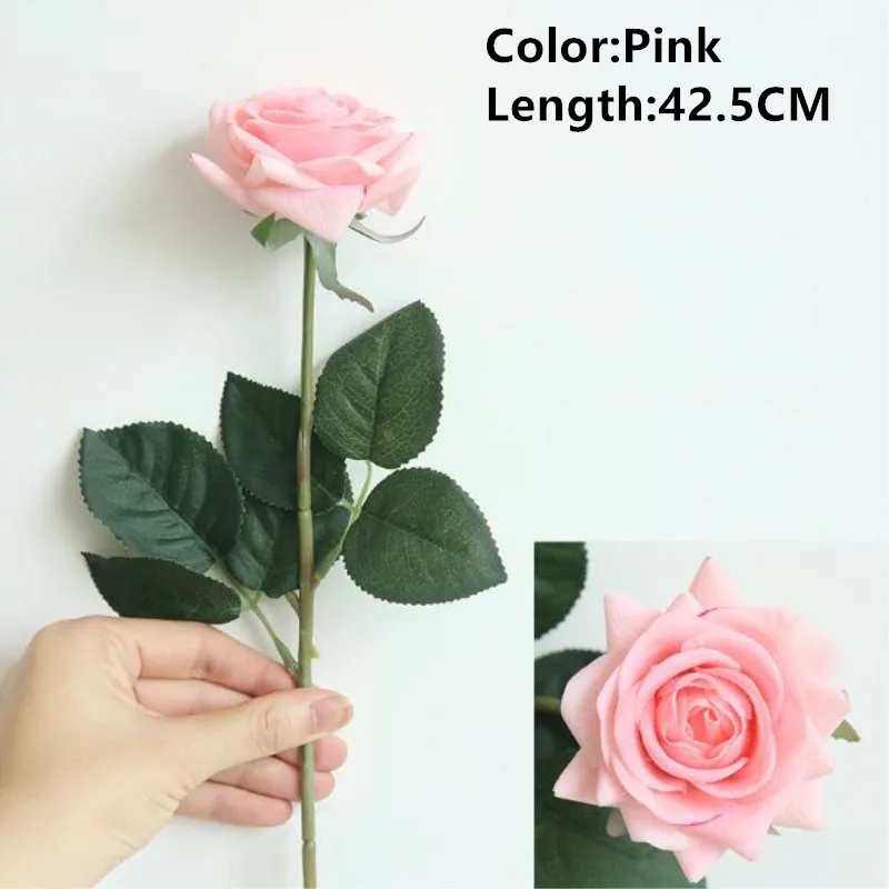 C Pink 11 шт. романтическая роза искусственный цветок Сделай Сам Красный Белый Шелковый Искусственный цветок для вечерние украшения дома свадьбы День святого Валентина - Цвет: C Pink