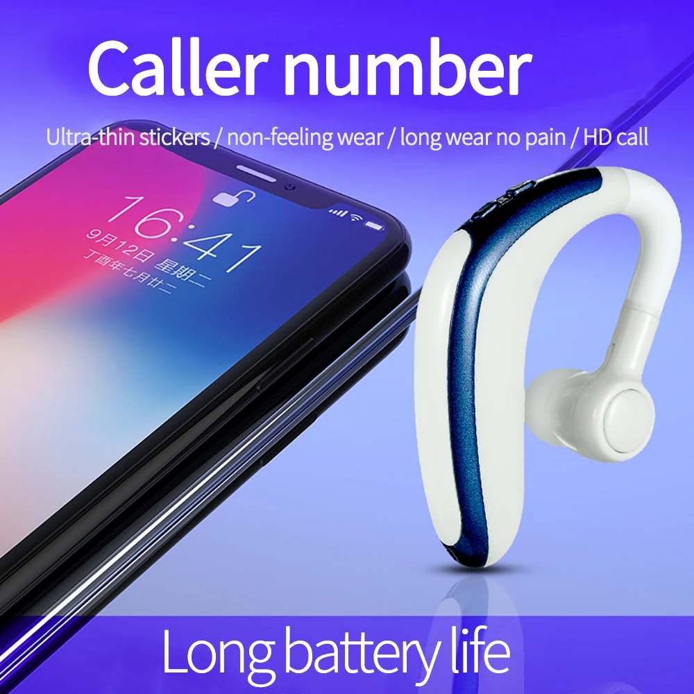 Bluetooth V4.2, беспроводные наушники с крючком, дизайн, стерео гарнитура для Xiaomi, наушники без рук, наушники для iPhone, наушники