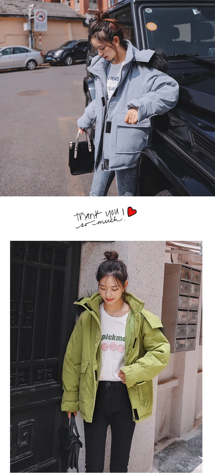 Photo Shoot New Style Autumn& Winter down Jacket Women's Short Loose-Fit Super Fire INS down Coat Cotton-padded Clothes Mi