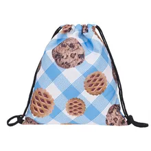 Сумка на шнурке с рисунком, рюкзак для женщин и мужчин, Модный милый рюкзак, для девушек, свежий, живой, модный, Повседневный, полиэстер, дорожная сумка для женщин