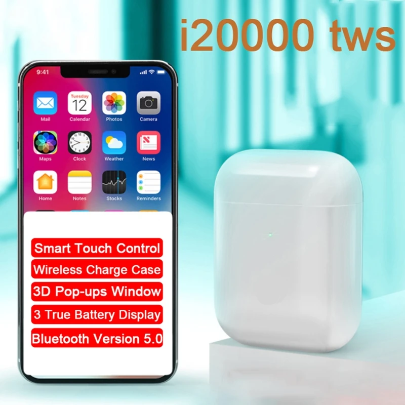 i20000 TWS Wireless Earphones Bluetooth Headsets Earbuds Touch Control for All Smart Phone PK i10 i12 i13 i14 i20 TWS