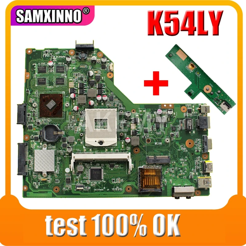 K54LY материнская плата REV: 2 0/2 1 ГБ для Asus X54H K54HR тест на материнскую плату 100% ОК |