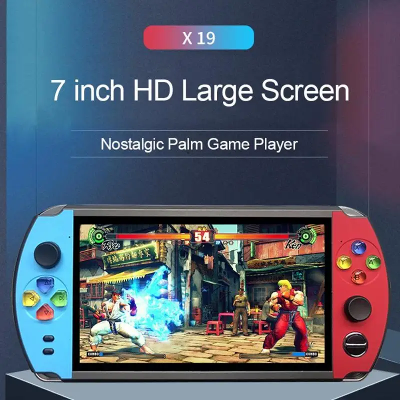 X19 Ностальгический ретро HD 7 дюймовый большой экран, независимо от того, портативная игровая консоль для FC аркадная игра ДС NEOGEO двойным рокером дизайн детский подарок
