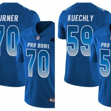 Carolina мужской Молодежный женский Trai Turner Luke Kuechly Limited футбольный Джерси Panthers Королевский синий NFC Pro Bowl