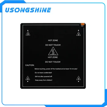 

310*310*3.0mm 3D Printer Parts 1PCS black MK3 hotbed latest Aluminum heated bed for Hot-bed Support 12V 310*310*3.0mm 12V/24V