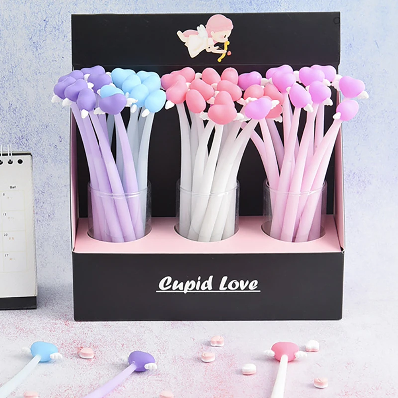 12Pcs/Set Fancy Elegant Cute Love Pens Funny Kawaii Women Mother Day Stationery Valentine Teacher Wedding Gift Kawai Stuff Thing