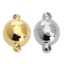 

2 Set/Lot 6-16mm Stainless Steel Round Ball Strong Magnetic Clasps Fit Bracelets Necklace End Clasp Connectors Jewelry Making