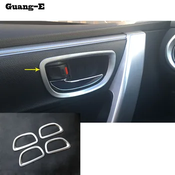 

For Toyota Corolla Altis 2014 2015 2016 Car Styling Cover Detector Sticks Trims ABS Chrome Car Door Inner Built Bowl Handle 4pcs