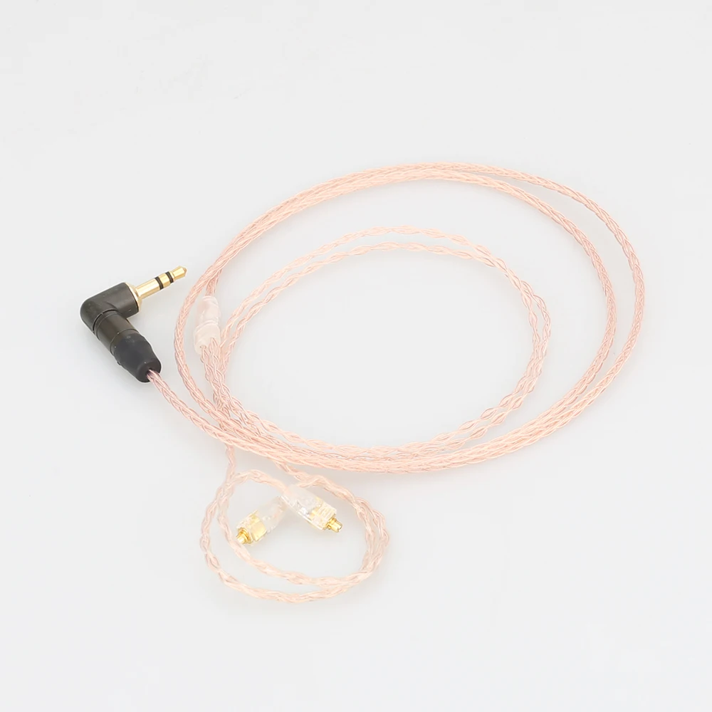 Free shipping HI End OCC Copper Headphone Upgrade Cable For SE535 SE425 SE315 1 2M With Right Angle 3 5MM Plug