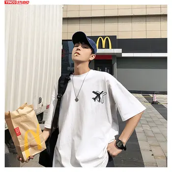 

Dropshipping Spring Print T-shirt 2020 Solid Hip Hop Tee Short Sleeve Oversizes Tops XL