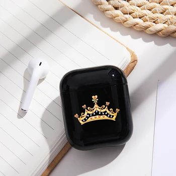 

Cute Case For Apple airpods case Cartoon Princess Queen Crown Wireless Bluetooth Earphone Case For Airpods Hard Protective Case