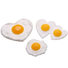 1 шт. имитация жареных яиц яйца пашот искусственные продукты креативная игрушка ручной работы украшение обучающий реквизит DIY кухонные аксессуары