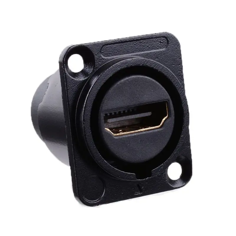 HDMI D-type розетка сетевая втулка Шасси Панель Крепление аудио разъем металлический HD авиационный кабель
