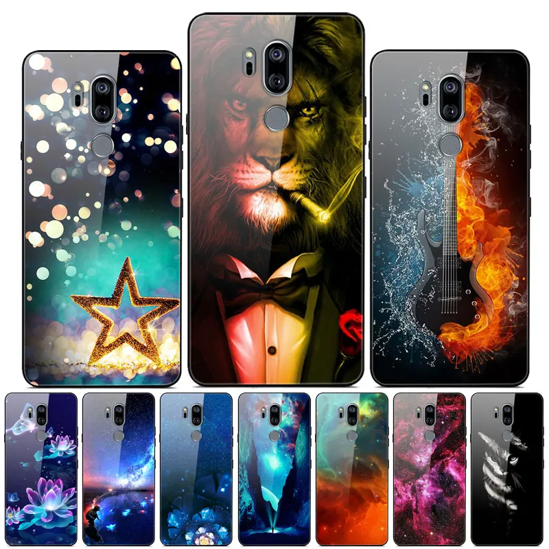 Для LG G7 ThinQ чехол закаленного стекла задняя твердая Крышка для Funda LG G7 ThinQ G710 чехол для телефона бампер для LG G7 ThinQ крышка G7+ 6,1"